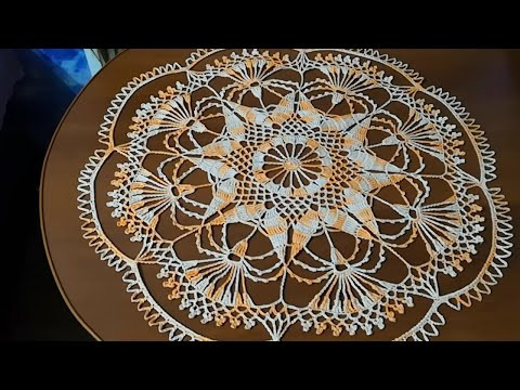 Салфетка ажурная крючком. 2Часть. Салфетка ажурная крючком. 2Часть.