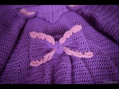 Вяжем бантик к кардигану / кофте ♥ Вяжем крючком ♥ Wild Rose ♥ Вяжем бантик к кардигану / кофте ♥ Вяжем крючком ♥ Wild Rose ♥