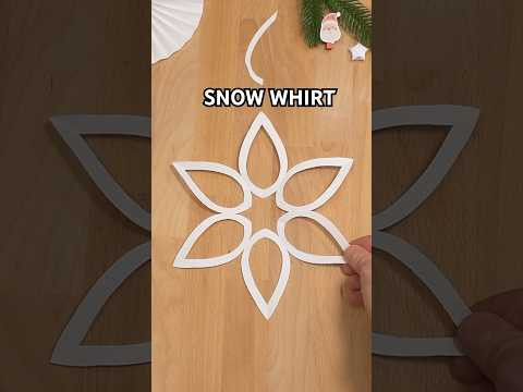 HOW TO CUT OUT A SNOWFLAKE SNOW WHIRL STEP BY STEP | CHRISTMAS CRAFTS INCL ART
