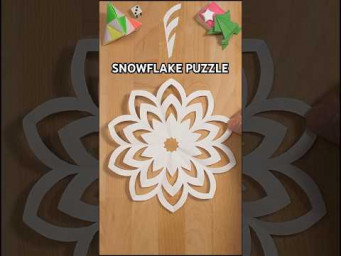 INCL ART  DIY SNOWFLAKE PUZZLE TUTORIAL | HOW TO MAKE CHRISTMAS DECORATION IDEAS