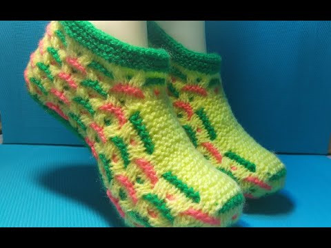 #588 ЯРКИЕ ВЕСЕННИЕ ТАПОЧКИ СПИЦАМИ, СВЯЗАННЫЕ ОТ ПОДОШВЫ. МАСТЕР КЛАСС. #588 ЯРКИЕ ВЕСЕННИЕ ТАПОЧКИ СПИЦАМИ, СВЯЗАННЫЕ ОТ ПОДОШВЫ. МАСТЕР КЛАСС.