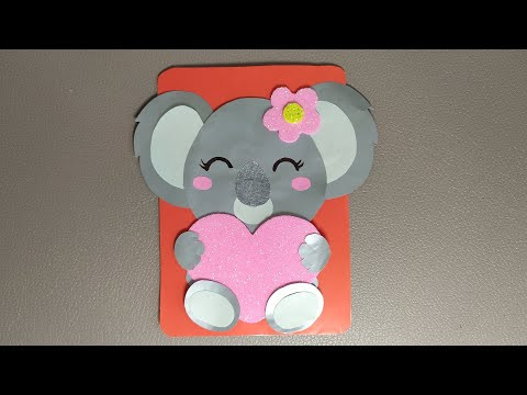 Открытка на любой случай Для мамы/ бабушке/любимому/ Коала ШАБЛОНЫ. Koala  DIY