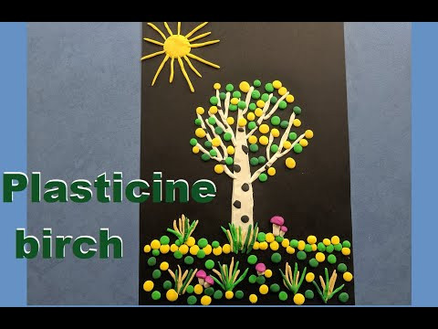Береза из пластилина | Plasticine birch Береза из пластилина | Plasticine birch