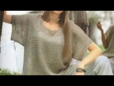 Openwork pattern for pullover crochet - Ажурный узор для пуловера крючком Openwork pattern for pullover crochet - Ажурный узор для пуловера крючком