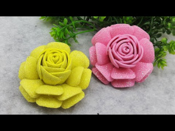 ROSAS EN FOAMI O GOMA EVA F&Aacute;CILES Y RAPIDO DE HACER 