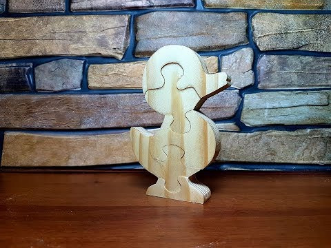 Puzzle Duck made  of wood DIY Паззл Утка из  дерева