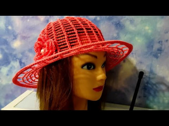 АЖУРНАЯ ШЛЯПКА КРЮЧКОМ. ПОДРОБНОЕ ВИДЕО ДЛЯ НАЧИНАЮЩИХ.