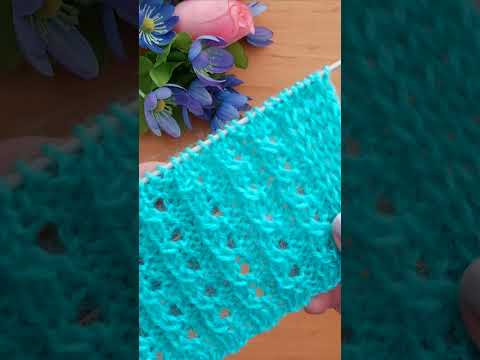 Интересный ажурный узор спицами для жилета, маечки, топа .
