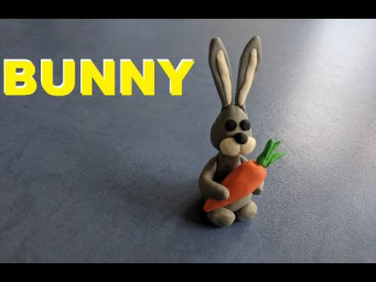 Как слепить зайчика с морковкой из пластилина | How to mold a bunny from plasticine