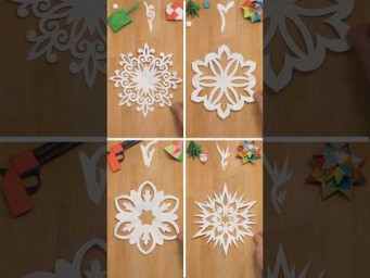 4 EASY CRAFTING INSTRUCTION | MAGIC PAPER SNOWFLAKE FOR CHRISTMAS DECOR INCLART #origami