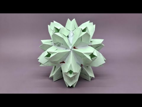 Triumph Tulip Kusudama - PrwOrigami Folding Tutorial - ユニット折り紙くす玉 Modular Origami