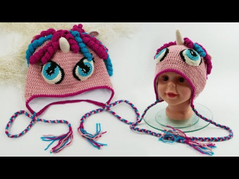 Шапочка &laquo;My Little Pony&raquo; для девочек крючком 