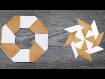 How To Make a Paper Transforming Ninja Star (Shuriken) / ORIGAMI