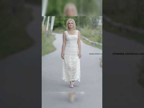 Модели женских платьев крючком со схемами и описанием Модели женских платьев крючком со схемами и описанием