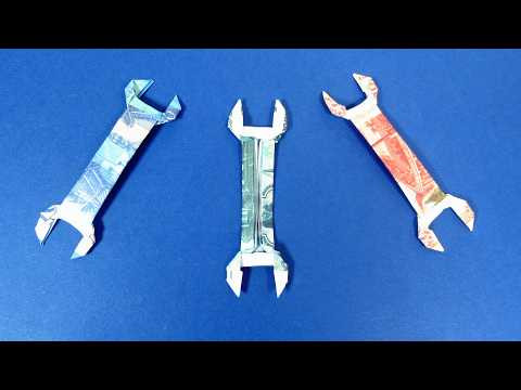 Как сделать ключ из купюры Оригами ключ Как сделать ключ из купюры Оригами ключ
