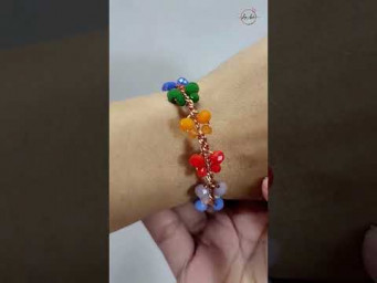 Butterflies bracelet - Free tutorial video link above the title  #shortsvideo #wireworks #handmade