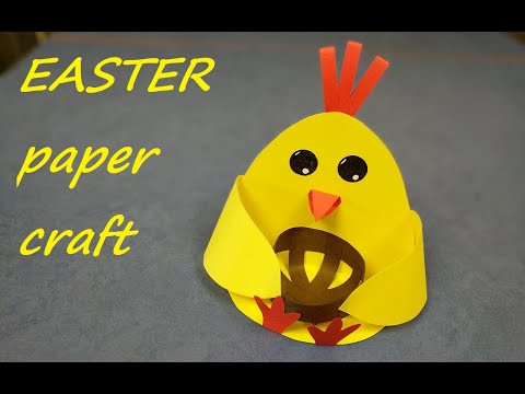 Цыпленок из бумаги | Подставка для пасхального яйца | Paper Chicken | Easter craft Цыпленок из бумаги | Подставка для пасхального яйца | Paper Chicken | Easter craft