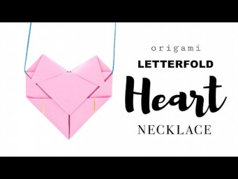 Easy Origami Heart Necklace Tutorial - DIY - Paper Kawaii