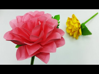 Beautiful Paper Flower | Home Decor | Paper Flower Making | Paper Crafts For School | DIY - Handmade