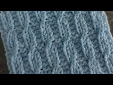 Интересный узор спицами для свитера, пуловера, жакета, кардигана.
