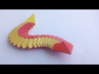 Змея подвижная из бумаги, Snake movable from paper