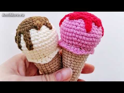 Амигуруми: схема Мороженое. Игрушки вязаные крючком - Free crochet patterns. Амигуруми: схема Мороженое. Игрушки вязаные крючком - Free crochet patterns.