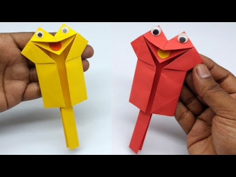 Easy Crazy Frog | Frog Making Tutorial at Home | Moving paper TOYS | Easy paper crafts
