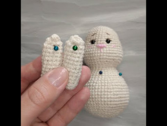 Watch the video on how to attach handles to the bunny's body.