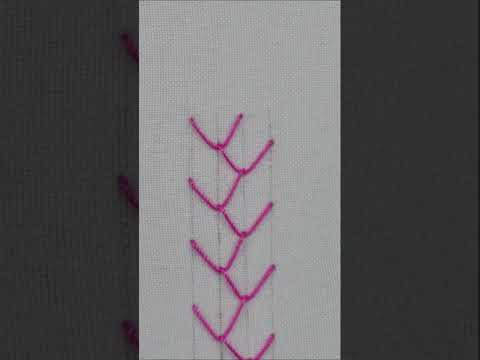Feather Stitch | stitches tutorial | #shorts Feather Stitch | stitches tutorial | #shorts