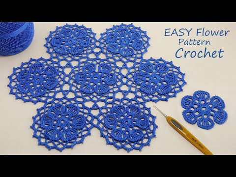Очень просто!!! Цветочные мотивы ВЯЗАНИЕ КРЮЧКОМ для начинающих EASY Flower Pattern Crochet Очень просто!!! Цветочные мотивы ВЯЗАНИЕ КРЮЧКОМ для начинающих EASY Flower Pattern Crochet