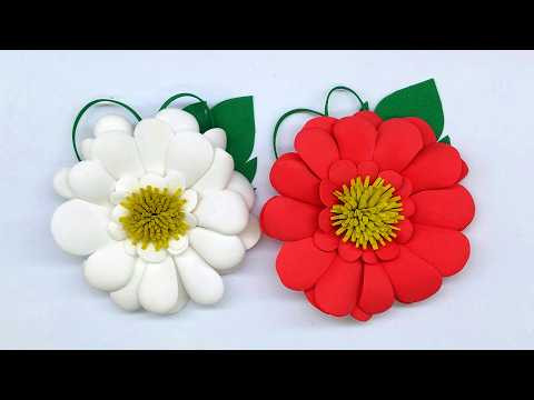 How to Make Glitter Paper Flower | DIY Home Decor Tutorial