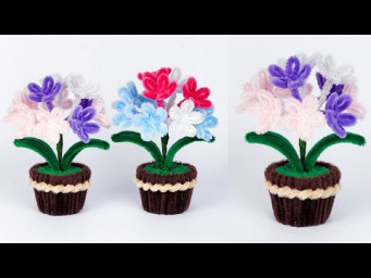 Colorful Pipe Cleaner Flowers 
