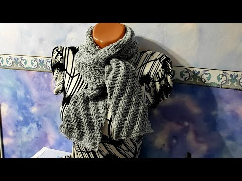 Шарф крючком рельефными столбиками. Комплект шарфик и шапочка. Шарф крючком рельефными столбиками. Комплект шарфик и шапочка.