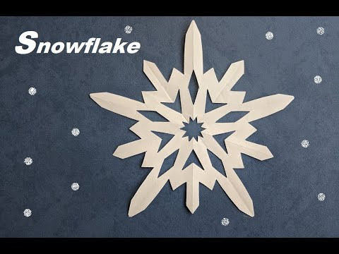 Красивая снежинка из бумаги своими руками | Christmas paper snowflake | スノーフレーク折り紙
