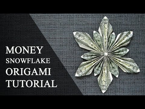 My BIG MONEY SNOWFLAKE | Christmas Dollar Origami | Tutorial DIY by NProkuda