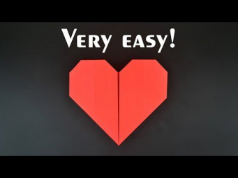 Easiest Origami Heart Ever! - Tutorial in English (BR)