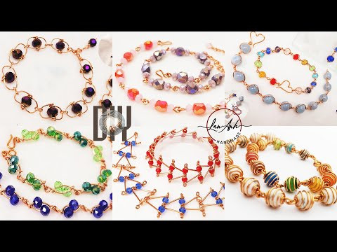 (Part 1) 12 Making simple bracelet with beads for beginners | very easy tutorial