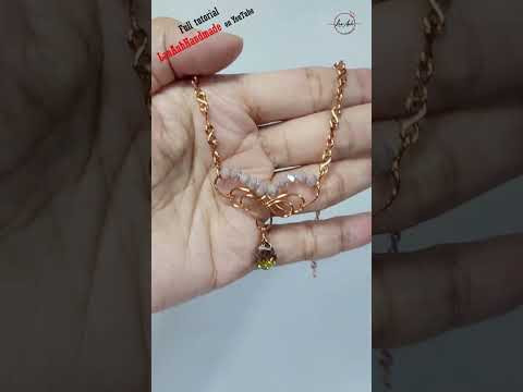 Necklace - Free tutorial video link above the title  #shortsvideo #diy