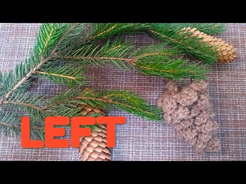 LEFT Crochet Pine Cone Christmas Ornament LEFT Crochet Pine Cone Christmas Ornament