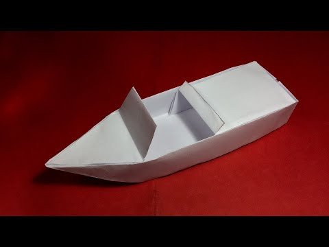 Как сделать плавающий кораблик из бумаги, скоростной катер из бумаги Как сделать плавающий кораблик из бумаги, скоростной катер из бумаги