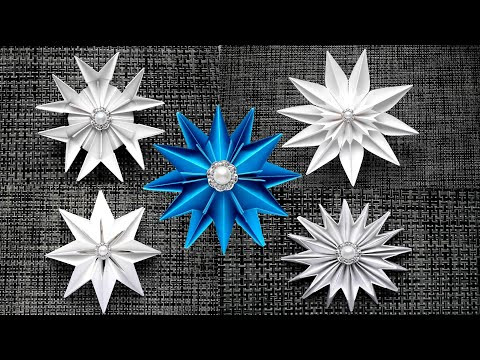 Объемные снежинки из бумаги - красивые поделки для Нового Года Объемные снежинки из бумаги - красивые поделки для Нового Года