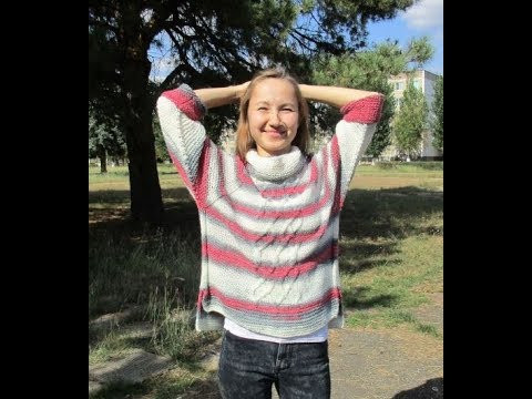 Свитер ОВЕРСАЙЗ спицами. Часть 2 Свитер ОВЕРСАЙЗ спицами. Часть 2