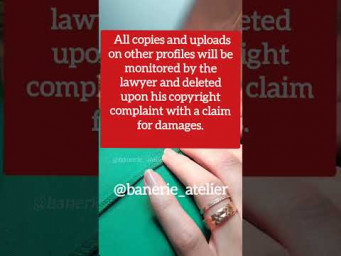 Learn copyright law #banerie #sewingtips #sewingtutorial