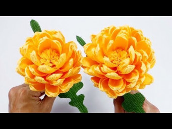 Crepe Paper Flower - How To Make Paper Flower Chrysanthemum From Crepe Paper | Creative DIY