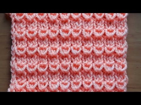 "Петельки" Эластичный узор спицами для шапочки, свитера, джемпера. "Петельки" Эластичный узор спицами для шапочки, свитера, джемпера.