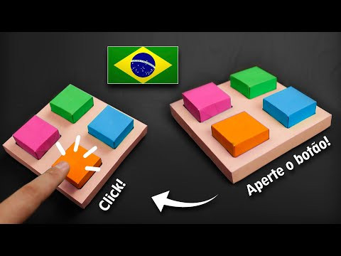 Como fazer um POP IT de papel || Fidget Toy || Instru&ccedil;&otilde;es em Portugu&ecirc;s PT-BR