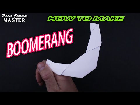 How to make a boomerang out of paper How to make a boomerang out of paper