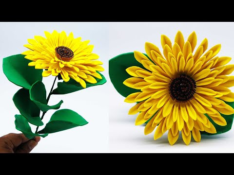 Sunflower Making - How to Make Flowers - DIY Flowers Foam Sheet Craft Ideas - Handmade Flower Sunflower Making - How to Make Flowers - DIY Flowers Foam Sheet Craft Ideas - Handmade Flower