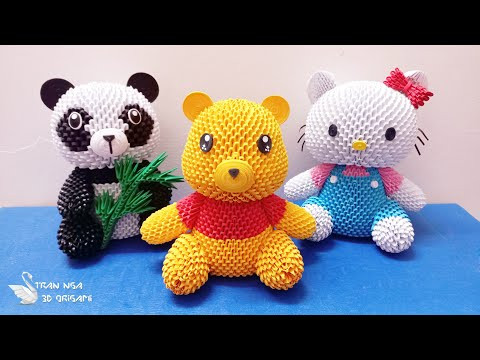 DIY winnie the pooh toy P2 , paper craft idea | Tutorial de origami 3D del oso Winnie Pooh DIY winnie the pooh toy P2 , paper craft idea | Tutorial de origami 3D del oso Winnie Pooh