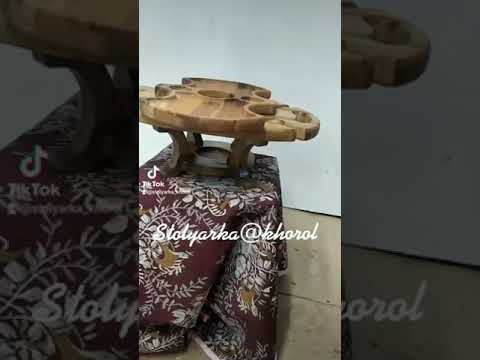 Винный столик из дуба, для романтических встреч Винный столик из дуба, для романтических встреч